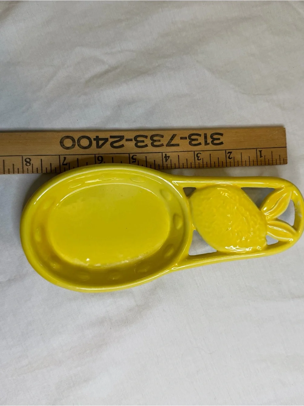 Yellow Cast Iron Lemon Spoon Rest 2012